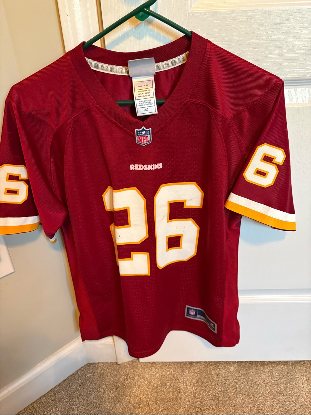 NFL Burgundy and Gold #26 Football Jersey